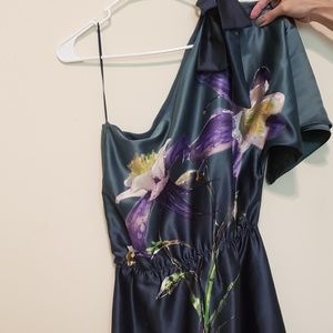 One-shoulder Silk Dress